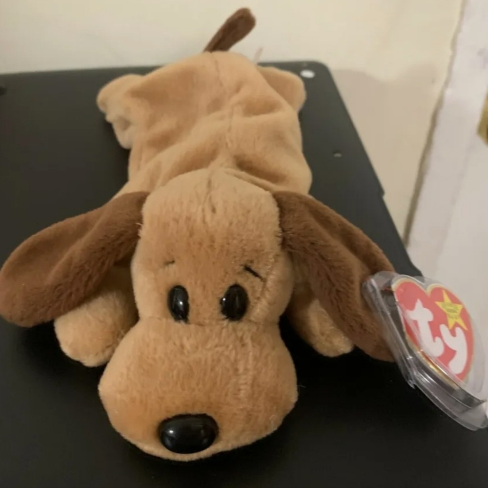 RARE Original TY "Bones" the Dog Beanie Babies Baby With Errors NEW